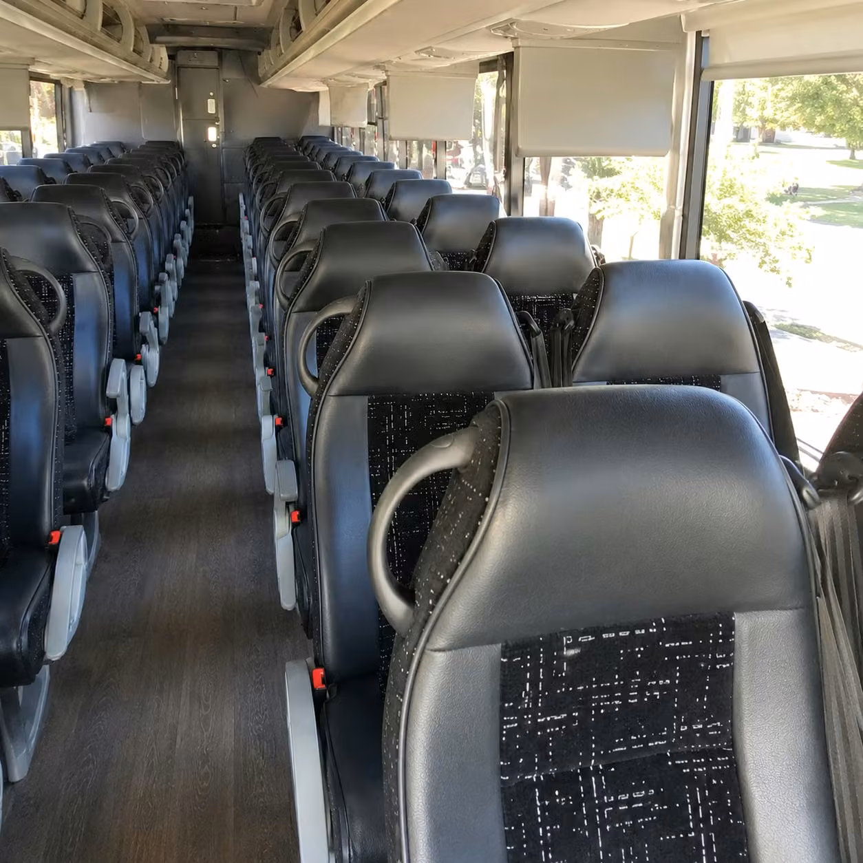 santa clara charter bus rental interior